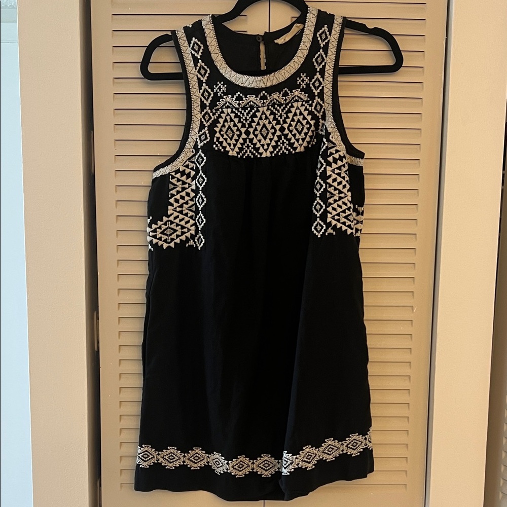 Lucky Brand Black and White Textured Top